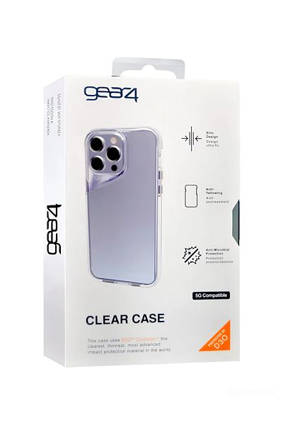 GEAR4 جراب موبايل ايفون 12 (iPhone 12) مضاد للصدمات وحماية كاملة و بجودة عالية - شفاف