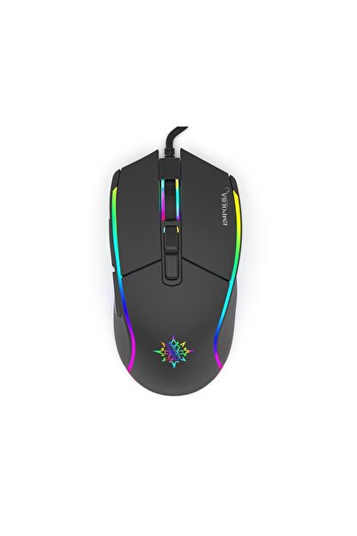IMG-343 USB 6400dpi siyah RGB Optik Oyuncu Mouse