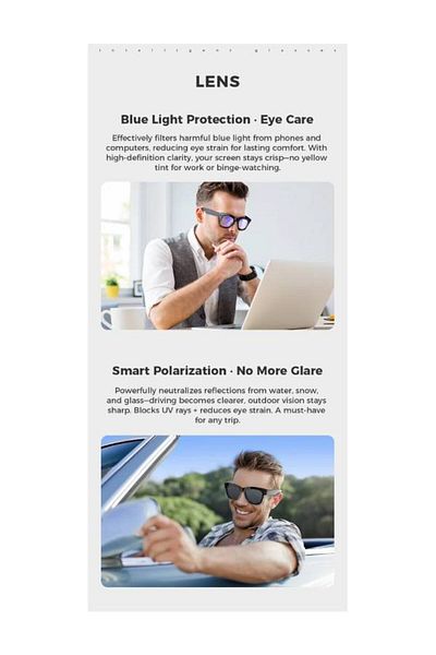 M01 Smart Bluetooth Glasses 4K Camera, Music, AI Translation, ENC Calling, AR Video for Men/Women