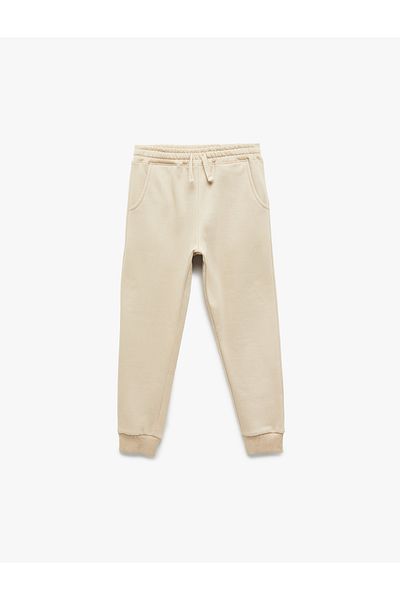 Koton Cotton Waist Lace-Up Jogger Sweatpants