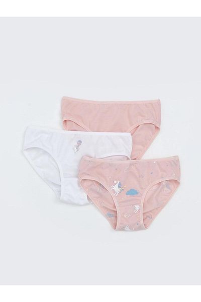 LC Waikiki LCW Kids Chiloți pentru fete cu talie elastică 3 bucăți (W5)