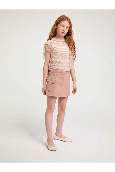 Zekids Girl's Design Mesh Blouse (Inner Blouse Excluded)