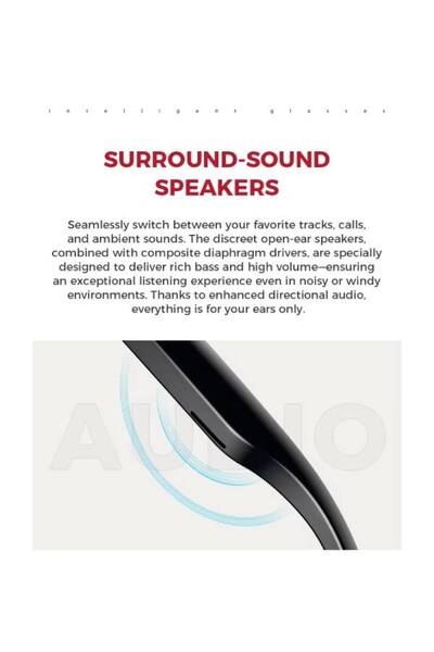 M01 Smart Bluetooth Glasses 4K Camera, Music, AI Translation, ENC Calling, AR Video for Men/Women