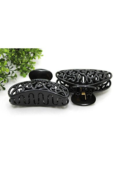 Tezcan Aksesuar 8 سم موديلات مشابك متنوعة منقوشة، عبوة من قطعتين