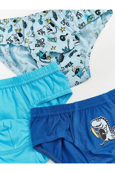 LC Waikiki LCW Kids Slip pentru băiat cu talie elastică imprimată 3 piese (W5)