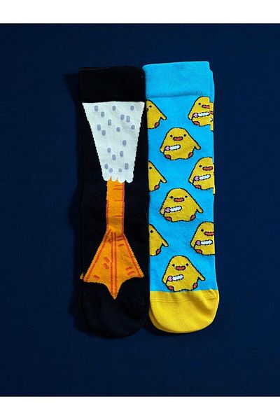MODA 2 Pack Duck Foot and Chick Socket Socks