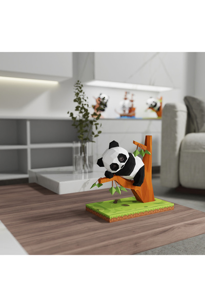 YSY AKROBAT نموذج الباندا النائم ثلاثي الأبعاد من أكروبات |   مجموعة ألغاز زخرفية جاهزة للتقطيع بنفسك |   نموذج مصنوع يدويا