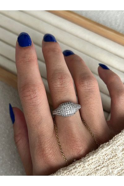 ringbox خاتم ممتلئ من حجر الزركون باللون الفضي