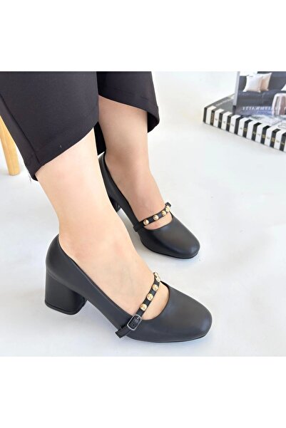 Lokiboo Tino Black Leather Heeled Shoes
