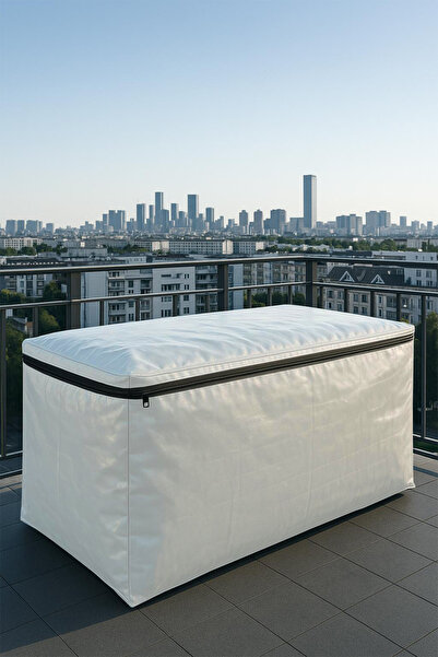 sizenelazım Pânză de protecție pentru mobilier de grădină și balcon, albă, im...