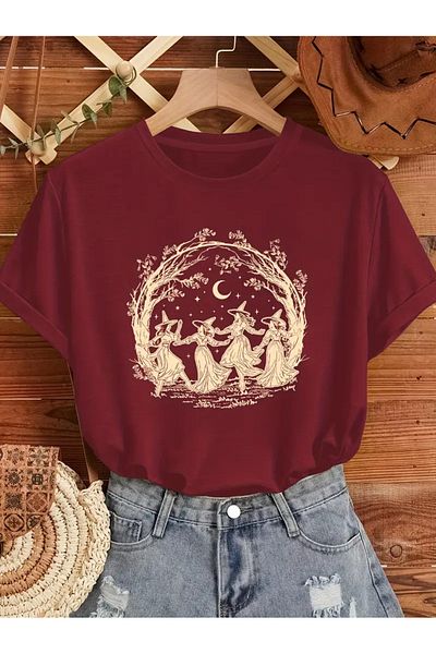 l'eivor Witch's Union Printed Women's Cotton T-Shirt