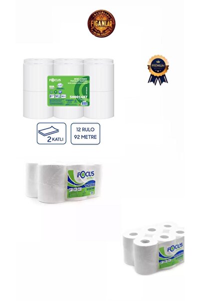 figanlar ambalaj 2 Katlı Optimum Mini Jumbo Tuvalet Kağıdı 12 Adet 92 Metre 4kg