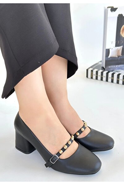 Lokiboo Tino Black Leather Heeled Shoes
