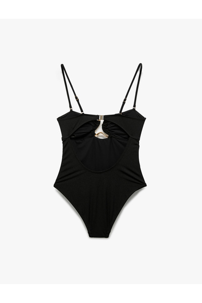 Koton Metal Aksesuar Detaylı Straplez Mayo