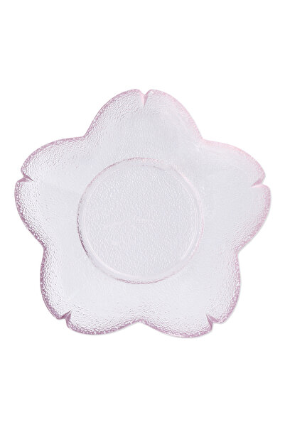 Flying Tiger Copenhagen Pembe Çiçek Şeklinde Cam Tabak