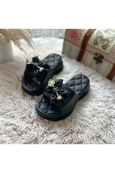dehaine Papuci de dama casual stil Saboti, confortabili, Negrui, XF42