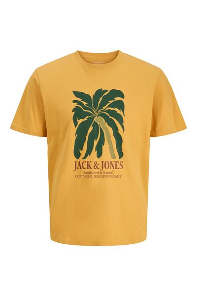 Jack & Jones Ανδρικό μπλουζάκι με τυπωμένο λογότυπο J&J JJDOWN Πορτοκαλί A0000