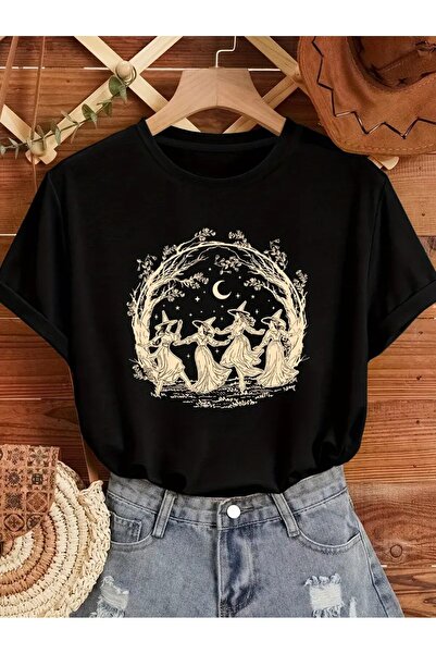 l'eivor تي شيرت نسائي قطني مطبوع عليه الاتحاد السحري