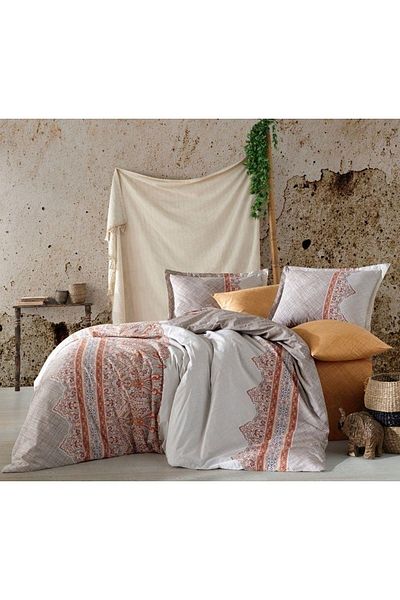 ŞENER HOME Clasy Ranforce Duvet Cover Set Double - Urban V1