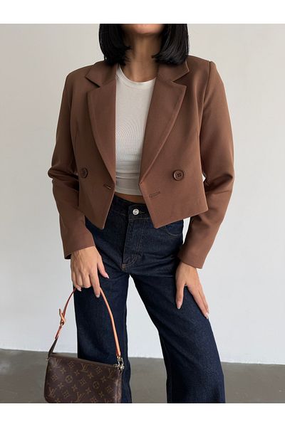 CLB COLLECTION Kuruvaze Crop Blazer Jacket
