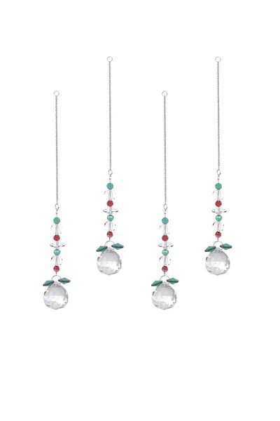 LAITER Set of 4 Laiter hanging decorations, length 32.5 cm, multicolor