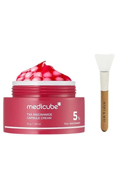 Medicube TXA Niacinamide Capsule Cream 55 g and Silicone Brush