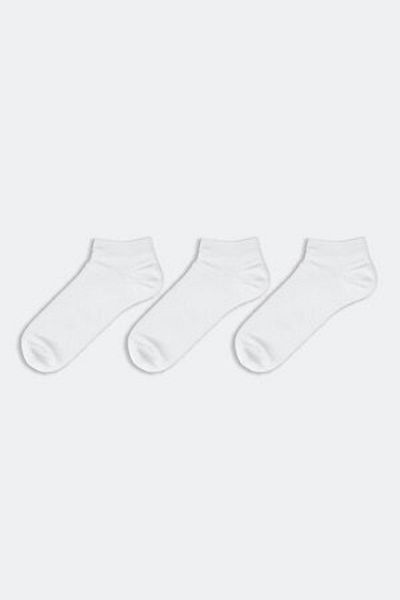 LC Waikiki , Set of ankle socks, cotton blend - 3 pairs, Optic White, 39-42