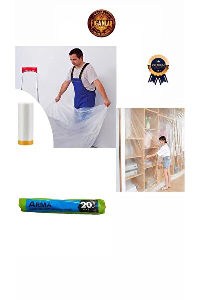 figanlar ambalaj Şeffaf Kullan At Boya Badana Koruyucu Örtü Naylon Poşet 20 Metre 1 Rulo