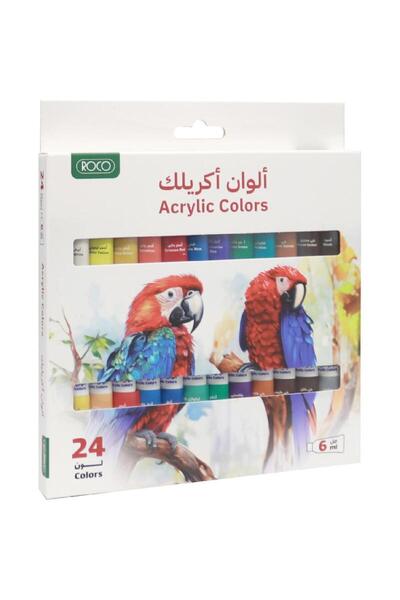 Roco مجموعة ألوان أكريليك، ألوان متنوعة، 24 لونًا