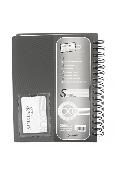 Roco دفتر جامعي، ٢٢.٥ × ٢٦.٥ سم، ٤٠٠ صفحة (٢٠٠ ورقة)، ٥ مواضيع، مسطر واحد