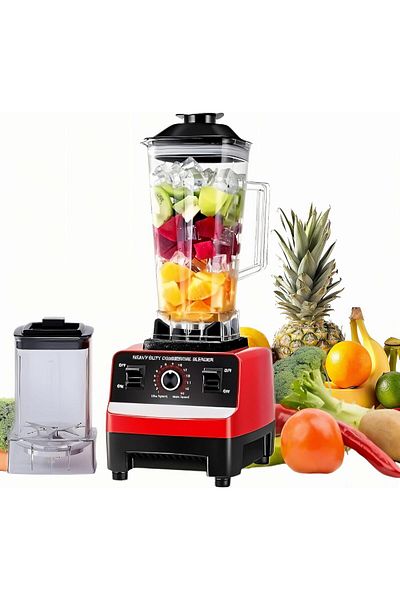 Silver Crest خلاط ومطحنة 2 في 1 عالي التحمل من Silver Crest SC-1589، خلاط متعدد الوظائف بقوة 4500 واط