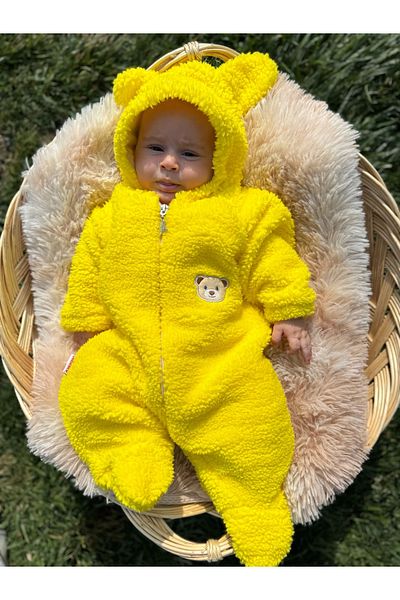 Minizade Wellsoft Plush Unisex Zippered Full Lined Winter Baby Sleeping Bag Baby Jumpsuit Children's Jumpsuit