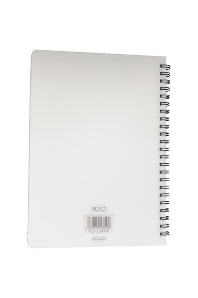 Roco Notebook, A5, 80 Sheets, Double Ruled (English), White