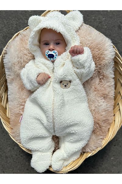 Minizade Wellsoft Plush Unisex Zippered Full Lined Winter Baby Sleeping Bag Baby Jumpsuit Children's Jumpsuit