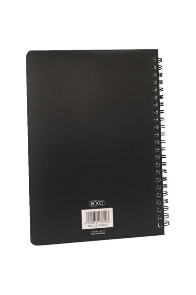 Roco دفتر ملاحظات، A5، 80 ورقة، مسطرين (إنجليزي)، أسود