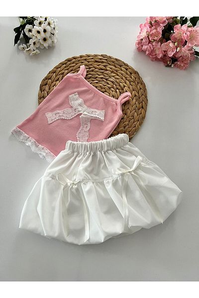 TREND NATURAL Girl Baby Balloon Skirt and Badi Sets Pink Yellow Red Fuchsia