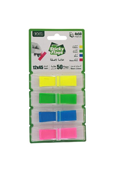 Roco Tape Flags, Pop-up Notes, Assorted Neon Colors