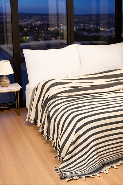 TAKI DERYASI Natural Cotton Soft Double Pique, Sofa Cover, Multi-Purpose Cover 200X240 Cm.
