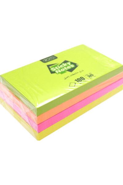Roco Sticky Notes Assorted Pack, 3 X 5 in, 100 Notes, Assorted Neon Color