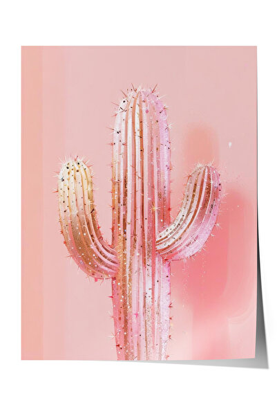 Zestia Poster fără ramă, plantă roz înflorită, poster decorativ pentru dormit...