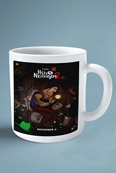 ART HEDİYE hello neighbor Mobil Oyun Baskılı Kupa Bardak Çift Taraflı baskı k...