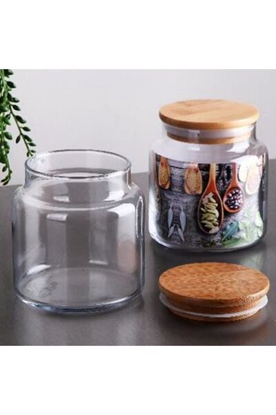 GÖNÜL Ahşap Kapaklı Cam Kavanoz 500 ml 1 Adet
