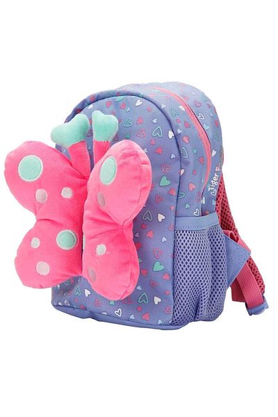 TOYFEST Purple Kindergarten Bag with Plush Butterfly