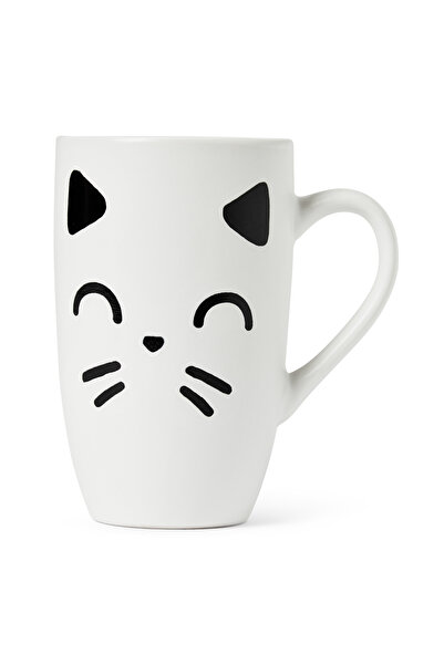 Flying Tiger Copenhagen Kedi Desenli Beyaz Kupa