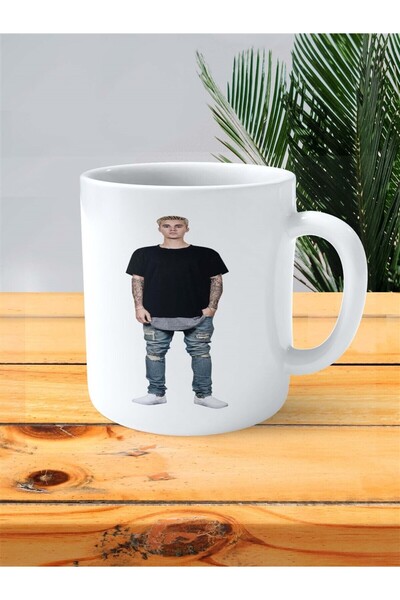 ART HEDİYE Justin Bieber Baskılı Kupa Bardak Kişiye Özel Model 1