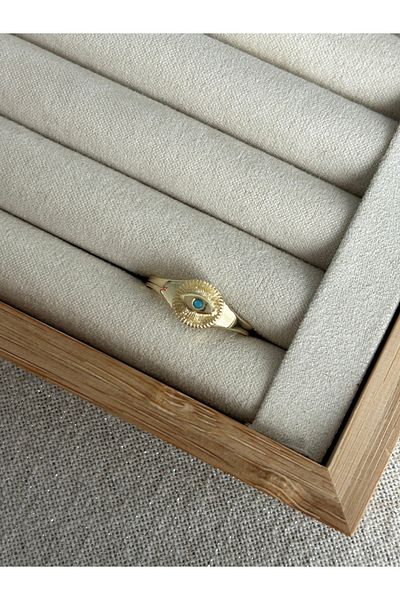 ringbox Blue Stone Eye Ring
