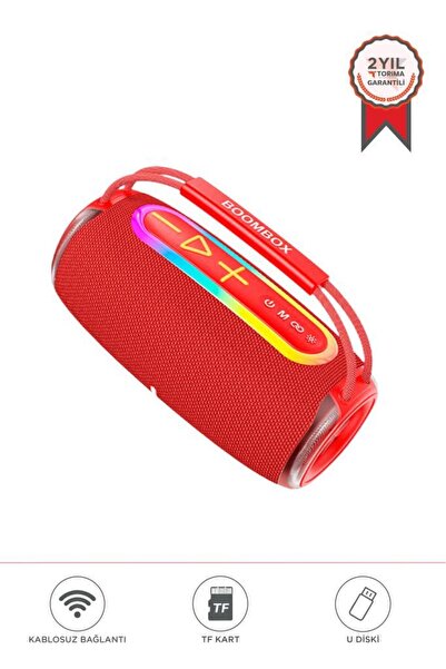 Torima Bluetooth Hoparlör IPX6 Kablosuz 30W Speaker BOOMBOX680 Kırmızı