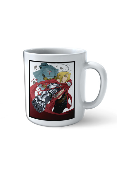 ART HEDİYE إطار كأس مطبوع عليه Fullmetal Alchemist Brotherhood
