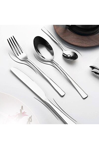 OEM Luxury silver cutlery set, 24 pieces, Elegant Life
