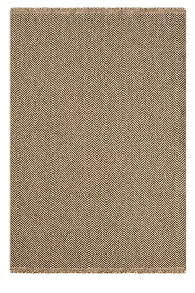 SEYRAN Halı India 671 Kahve Antibakteriyel Kolay Temizlenir Jüt Hasır Dekoratif Karel Halı